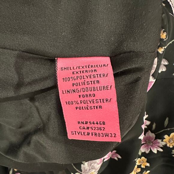 Betsey Johnson Retro V-Neck Floral High Low Dress Size 6 Bold Vintage Chic Party - Picture 11 of 11